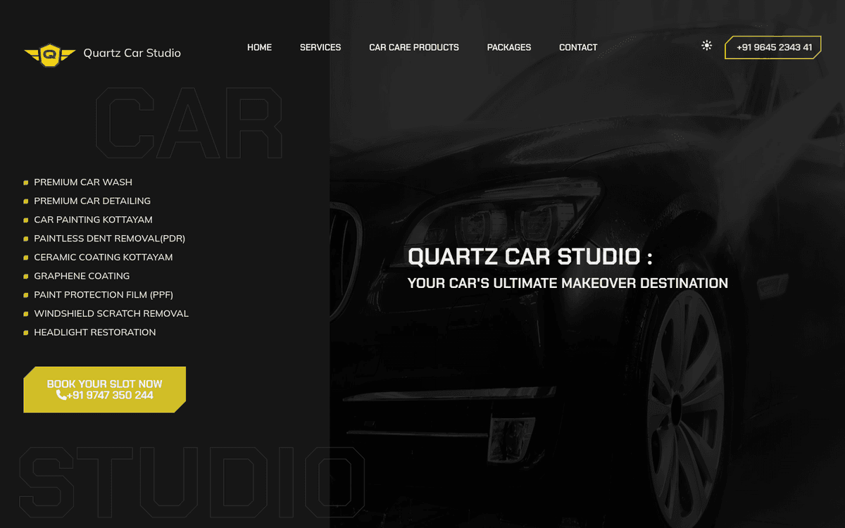 Quartz Car Studio homepage