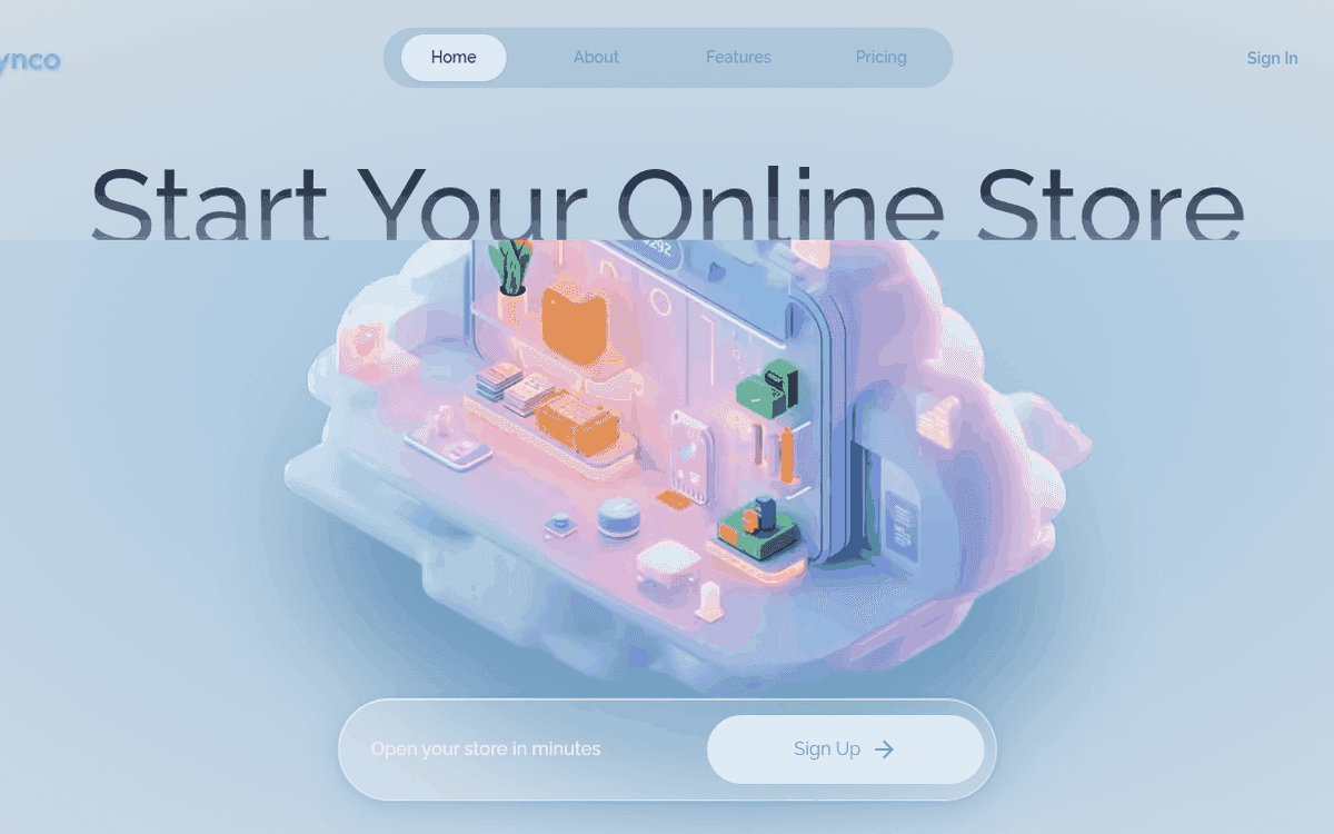 ShopSynco homepage